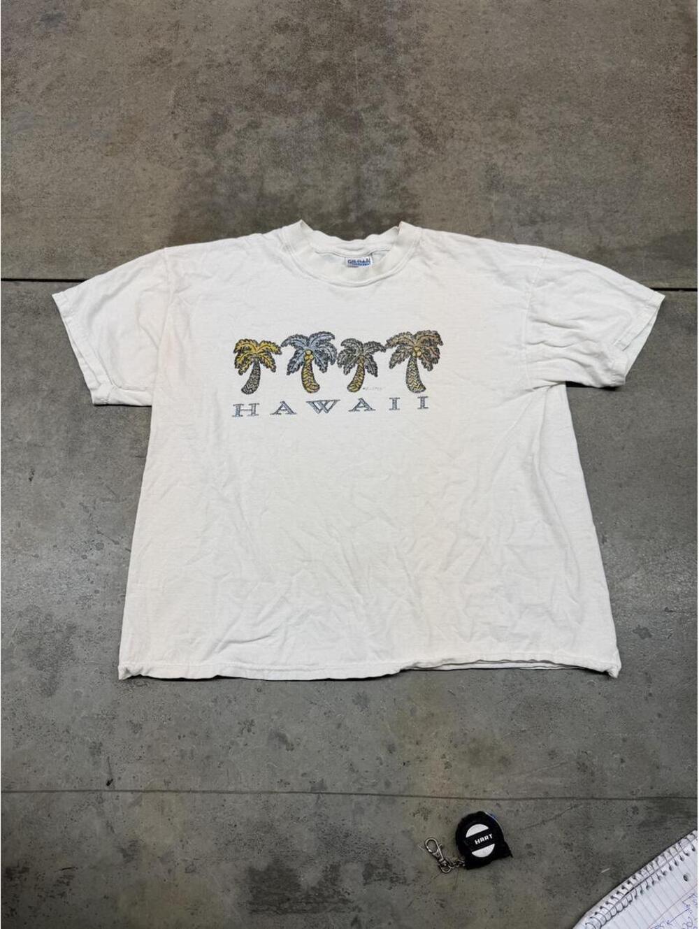 vintage hawaii surf destination white spell out shirt size xl
